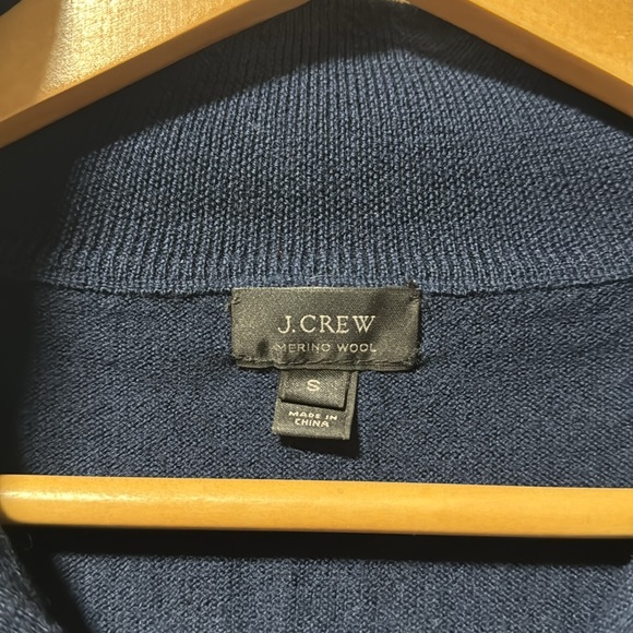 J. Crew Merino Wool quarter zip in navy size small - Picture 3 of 3
